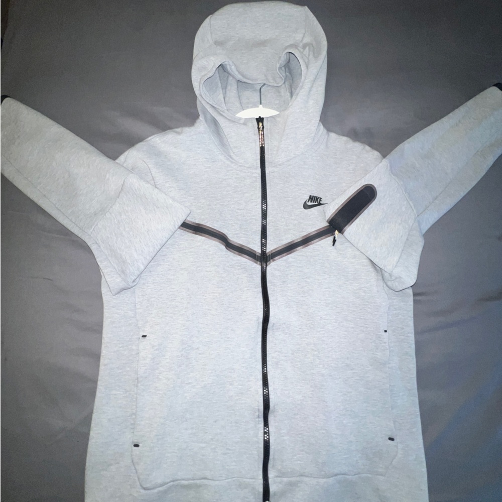 Nike Sportswear Tech Fleece Men's Full-Zip Hoodie - Dark Gray Heather/Black, M